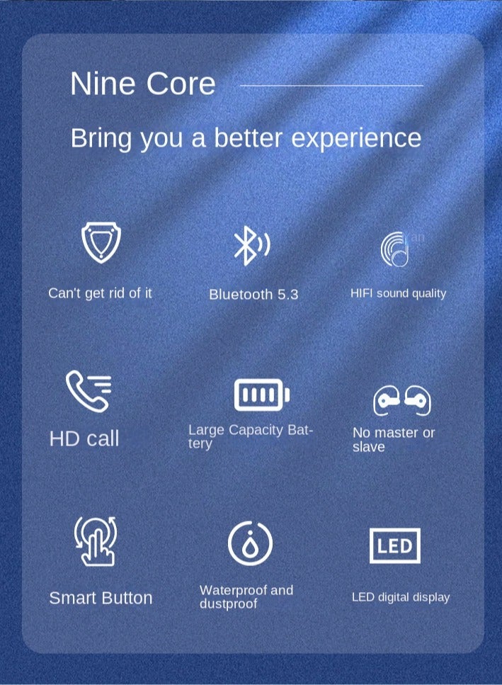 BT-500 Non in-Ear Wireless Headset Power Display Air Conduction Ear-Mounted Bluetooth Headset - Image 3