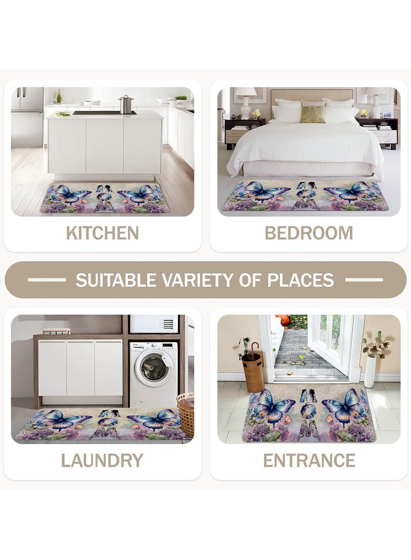 2 PCS Kitchen Floor Mats Rugs Set, Cushion Floor Carpet, Waterproof, Oil Resistant and Anti-Fatigue PU Standing Mat for Kitchen, Floor, Office, Sink, Laundry 45*75CM+45*120CM - Image 4
