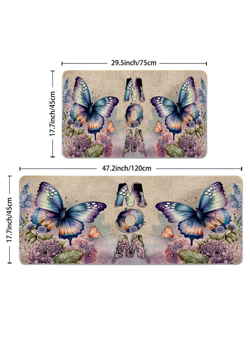2 PCS Kitchen Floor Mats Rugs Set, Cushion Floor Carpet, Waterproof, Oil Resistant and Anti-Fatigue PU Standing Mat for Kitchen, Floor, Office, Sink, Laundry 45*75CM+45*120CM - Image 5