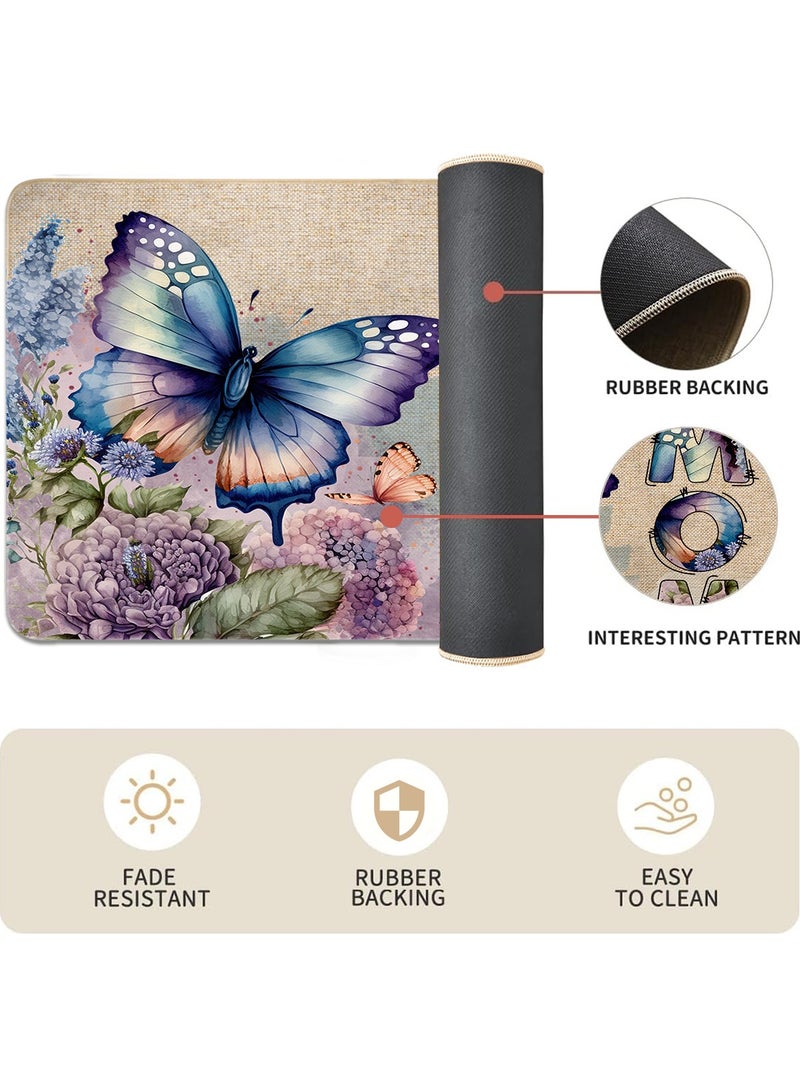 2 PCS Kitchen Floor Mats Rugs Set, Cushion Floor Carpet, Waterproof, Oil Resistant and Anti-Fatigue PU Standing Mat for Kitchen, Floor, Office, Sink, Laundry 45*75CM+45*120CM - Image 2