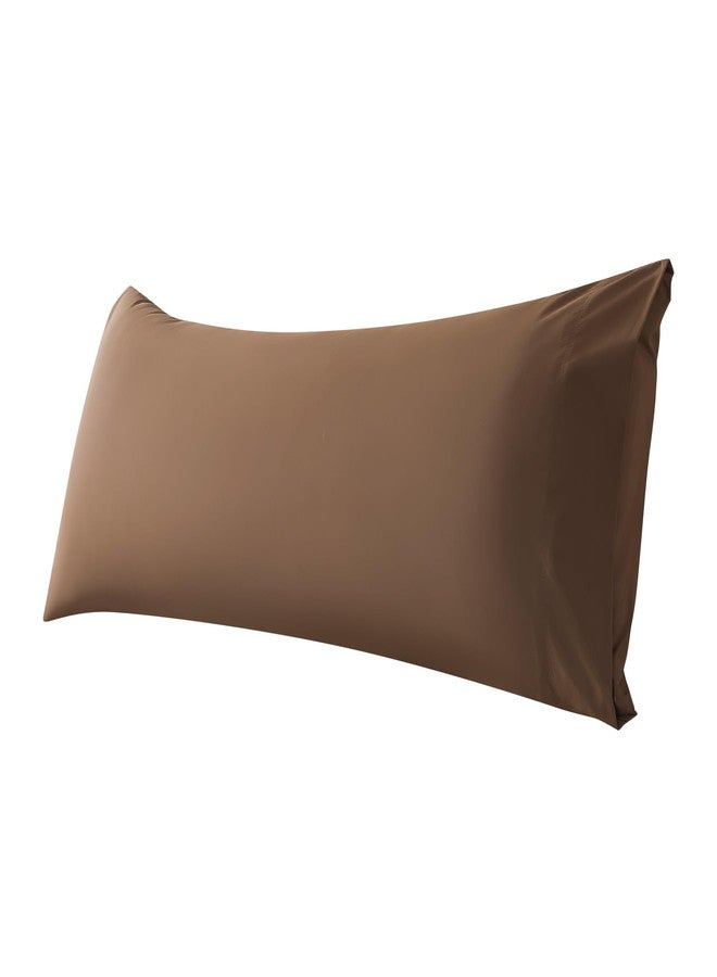 WhatsBedding Body Pillow Cover Cotton Fabric, Long Pillowcase Breathable & Skin-Friendly, Envelope Closure - Coffee (20x54 inch) - Image 1