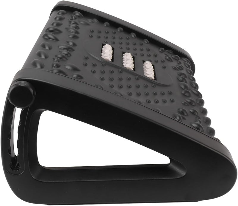 Foot Rest for Under Desk, 6 Height Adjustable Thickened PP Material Ergonomic Leg Footrest, Massage Foot Stool with Massage Surface and Rollers for Home Office Work Toilet Living (Black) - Image 3