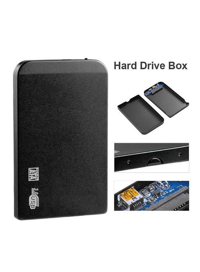 2.5in USB3.0 SATA SSD HDD Hard Drive Box 5Gbps 3TB USB3.0 SATA Portable Hard Drive Box (Black)