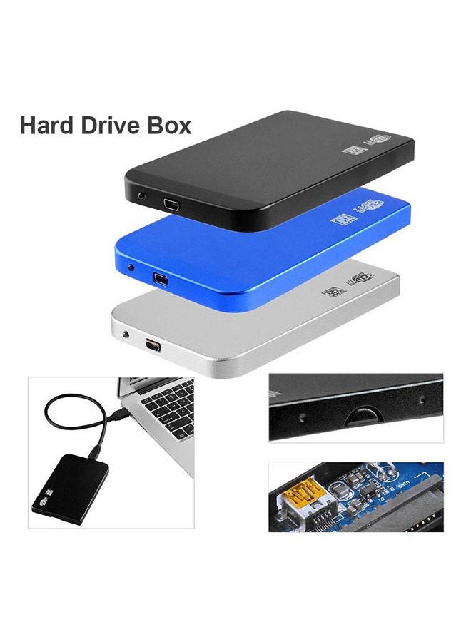 2.5in USB3.0 SATA SSD HDD Hard Drive Box 5Gbps 3TB USB3.0 SATA Portable Hard Drive Box (Black)