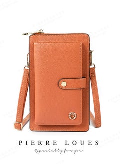 PIERRE LOUES Phone Bag For Women Crossbody,Phone Bag,Small Mobile Phone Crossbody Bag,Purse With Shoulder Strap，PU Leather,Cellphone Wallet ,Handbags,Touch Screen Mini Cell Phone With Crossbody Straps Bag 
