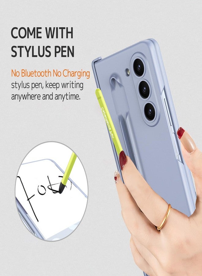NINKI Compatible for Galaxy Z Fold 5 Case with S Pen Holder & Green S Pen,Hinge Protective Case for Z Fold 5 Case Screen Protector, Galaxy Z Fold 5 5g Case for Galaxy Fold 5 Phone Case Blue - Image 2