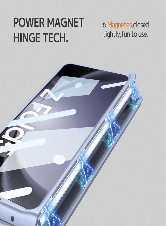 NINKI Compatible for Galaxy Z Fold 5 Case with S Pen Holder & Green S Pen,Hinge Protective Case for Z Fold 5 Case Screen Protector, Galaxy Z Fold 5 5g Case for Galaxy Fold 5 Phone Case Blue - Image 5