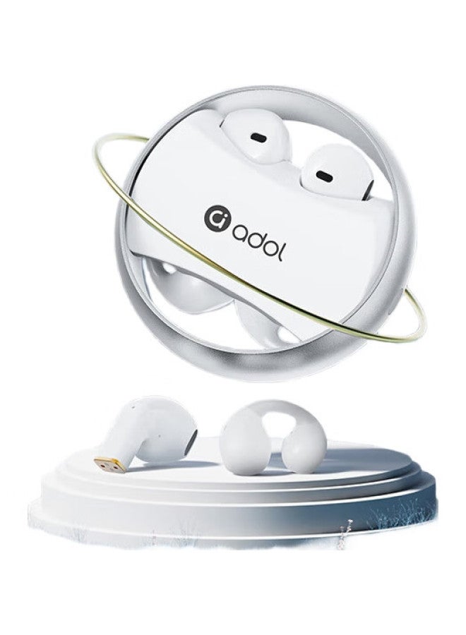 Adol Asus A Bean Bluetooth Dual Headphones Open-Ear Clip And Semi-In-Ear Two Pairs Suitable For Apple Xiaomi Huawei Tws-J11 Black - Image 1