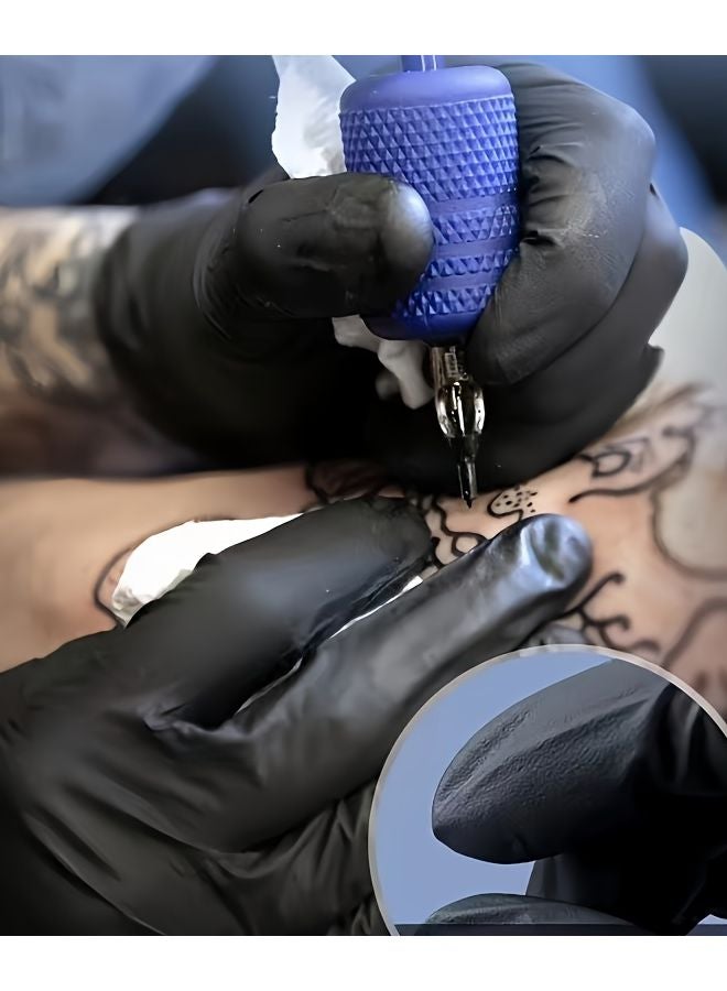 50 قطعة من قفازات PVC المتينة ذات الاستخدام الواحد، سوداء، متعددة الأغراض، خالية من اللاتكس للتنظيف - Image 5