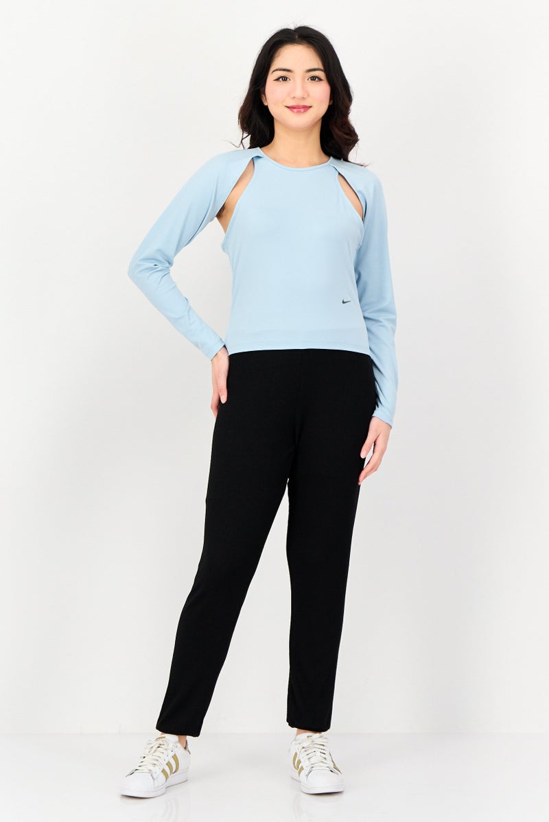 Nike Women Sportswear Fit Long Sleeve Training Top, Light Blue - Image 4