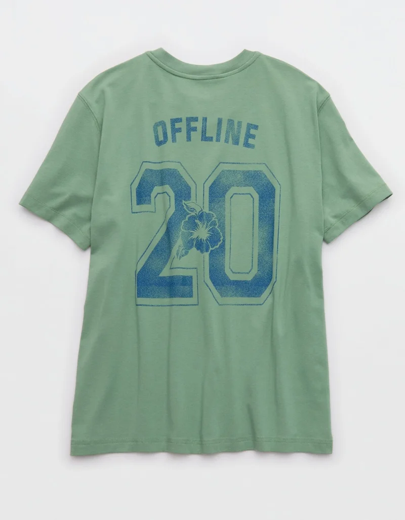 Aerie  OFFLINE By Aerie Let's Stretch Oversized T-Shirt for Women | Best Price UAE