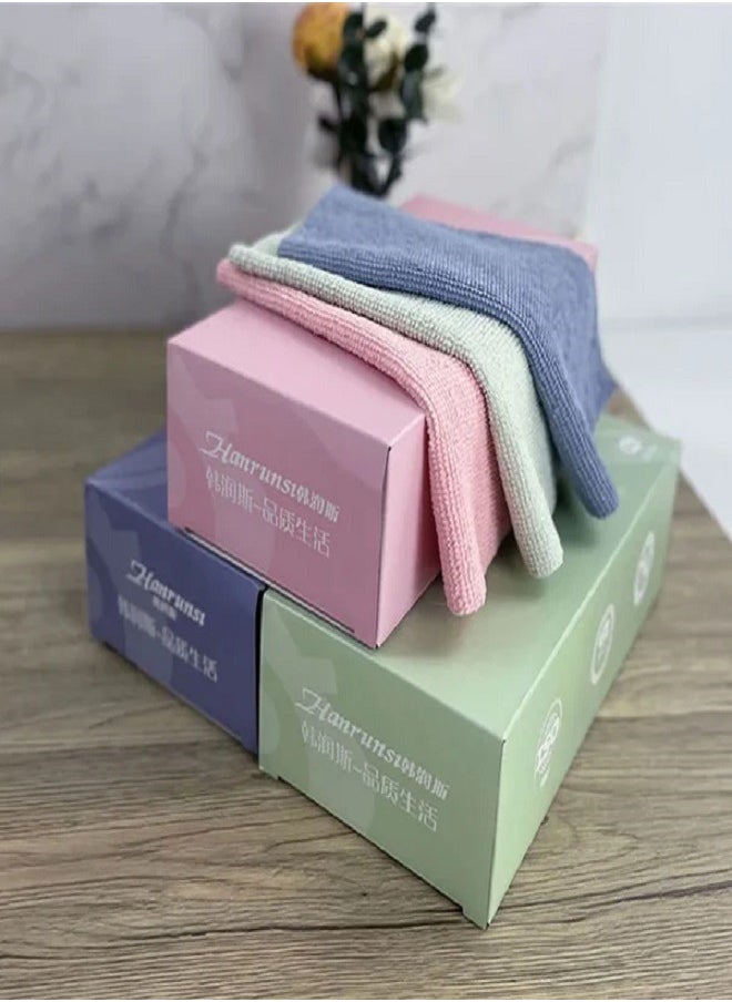 20 Pieces Cleaning Towels, Microfiber Cleaning Towels, Reusable Dish Towels with Dispenser Box, Car Wet Wipes, Multi-Purpose Cleaning Towels for Home and Kitchen Multi-Purpose