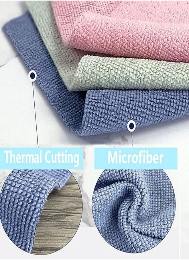 20 Pieces Cleaning Towels, Microfiber Cleaning Towels, Reusable Dish Towels with Dispenser Box, Car Wet Wipes, Multi-Purpose Cleaning Towels for Home and Kitchen Multi-Purpose
