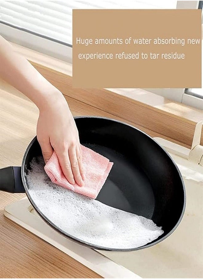 20 Pieces Cleaning Towels, Microfiber Cleaning Towels, Reusable Dish Towels with Dispenser Box, Car Wet Wipes, Multi-Purpose Cleaning Towels for Home and Kitchen Multi-Purpose