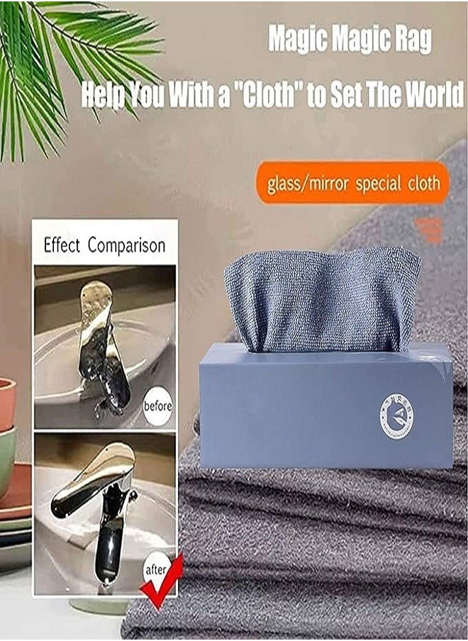 20 Pieces Cleaning Towels, Microfiber Cleaning Towels, Reusable Dish Towels with Dispenser Box, Car Wet Wipes, Multi-Purpose Cleaning Towels for Home and Kitchen Multi-Purpose