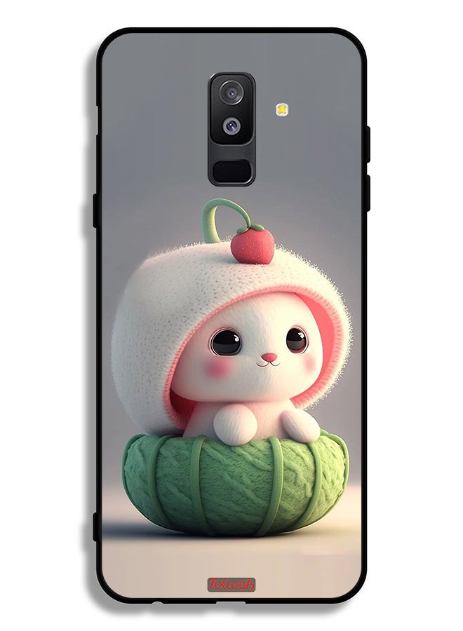 Tolwak Samsung Galaxy A6 Plus (2018) Protective Case Cover Cute Little Rabbit - Image 1