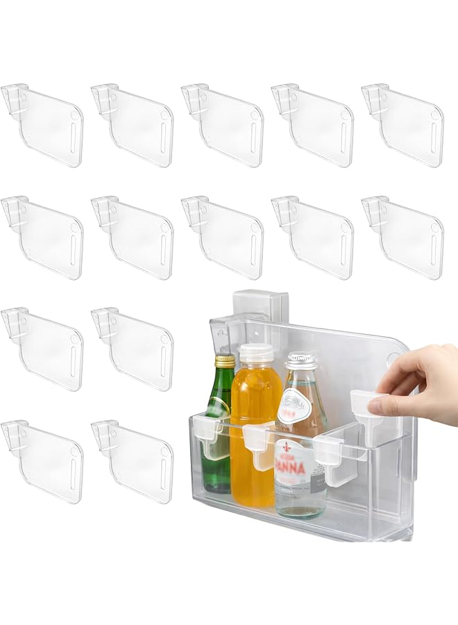 14PCS Kitchen Storage and Organization Fridge Side Door Divider – Reusable Shelf Organizer, Multi-Use for Fridge Drawer Cabinet Kitchen, Easy Installation Storage Rack