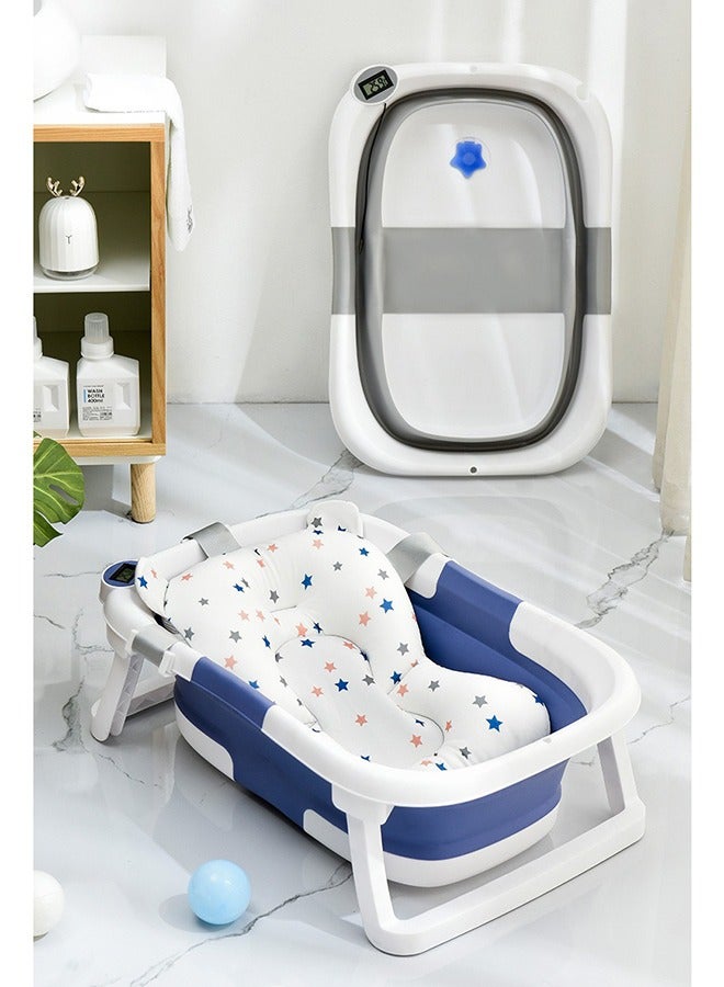 GUDOO حوض استحمام محمول للأطفال مع وسادة أطفال، حوض استحمام للأطفال الصغار قابل للطي - Image 3