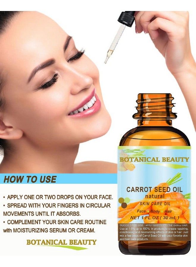 Botanical Beauty Carrot Seed Oil 100 % Natural Cold Pressed Carrier Oil. 0.33 Fl.Oz. 10 Ml. Skin Body Hair And Lip Care. "One Of The Best Oils To Rejuvenate And Regenerate Skin Tissues.” By Botanical Beauty - Image 5