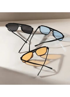 QUALITY 3 Pcs, Unisex Fashion Glasses, Square Frame, Trendy Eyewear For Men & Women, Assorted Colors  - Image 4
