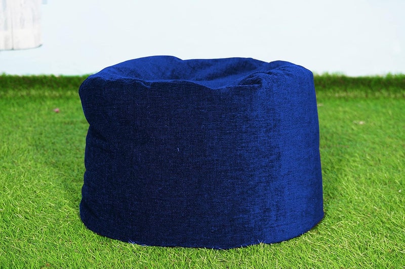THE BEAN BAG THEORY THE BEAN BAG THEORY Parda Online Soft Fabric Pouffe Design XXXL Blue Bean Bag Cover Without Beans Ideal for Office and Home Use Molfino Fabric Craftsmanship