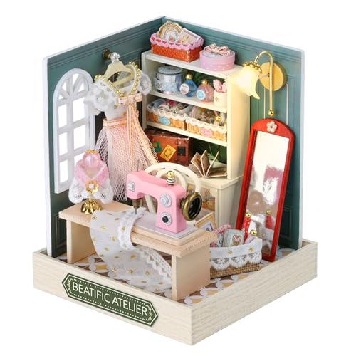 Flever Dollhouse Miniature DIY House Kit Creative Room with Furniture for Romantic Valentines Gift Beatific Atelier - Image 1