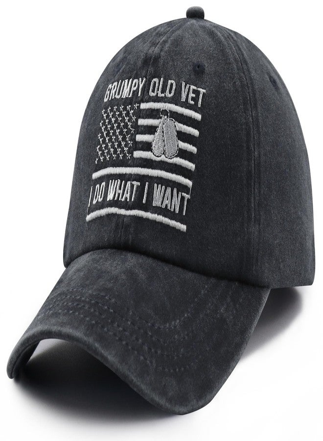 Wsaztulp Army Gifts for Men, Funny Grumpy Old Vet Hats, Military Veteran Baseball Cap, Christmas Father's Day Birthday Decorations for Dad Papa Grandpa Uncle - Image 2