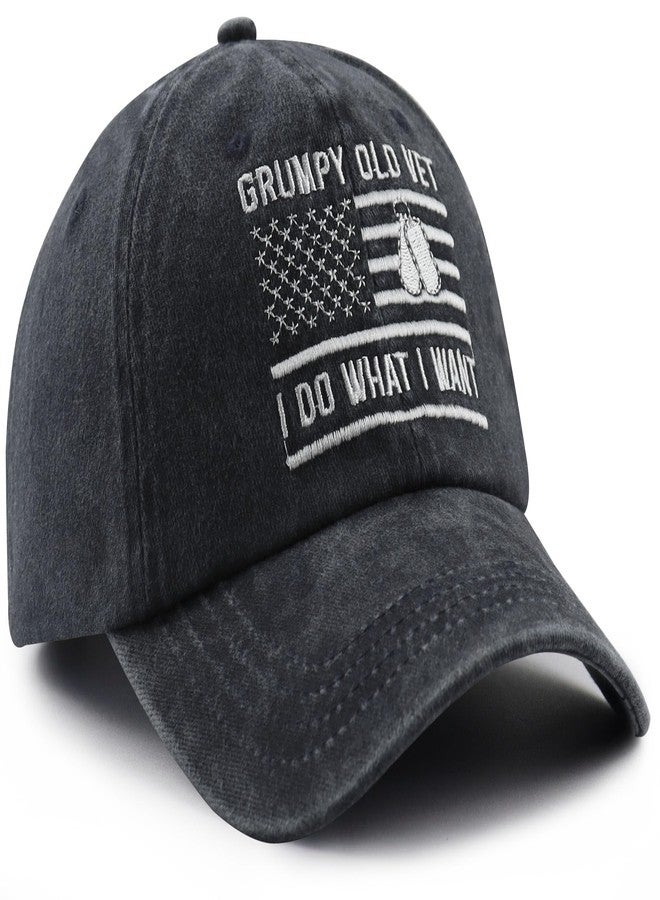 Wsaztulp Army Gifts for Men, Funny Grumpy Old Vet Hats, Military Veteran Baseball Cap, Christmas Father's Day Birthday Decorations for Dad Papa Grandpa Uncle - Image 4