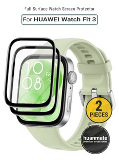huanmate 2 Pieces Huawei Watch Fit 3 Premium Screen Protector- Crisp Clarity, Ultimate Safety, Shield Against Smudges, Reliable Quality, Easy Installation & Removal  - Image 1