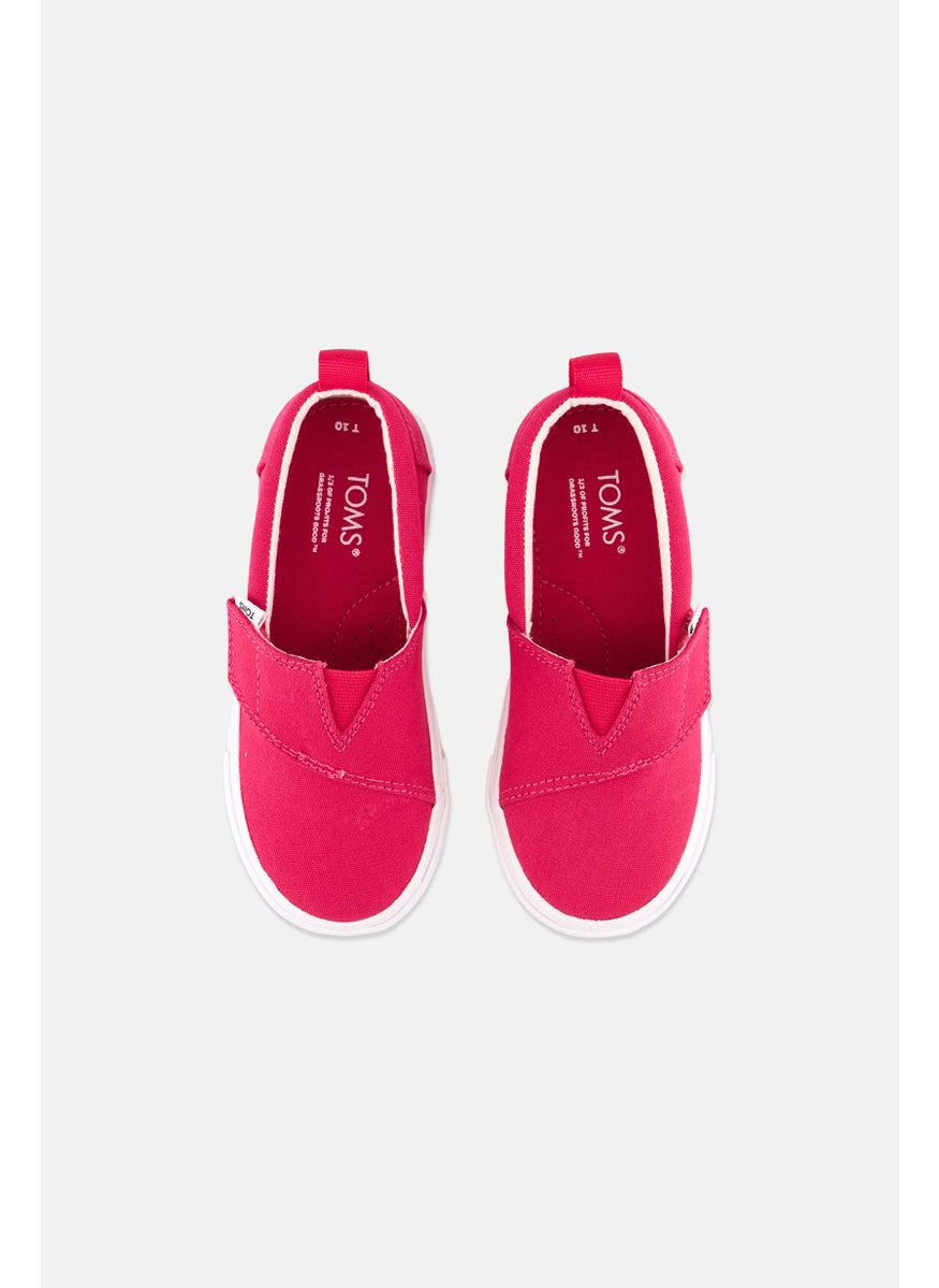 TOMS - Toddlers Girl Slip On Casual Shoes, Dark Pink - Image 1