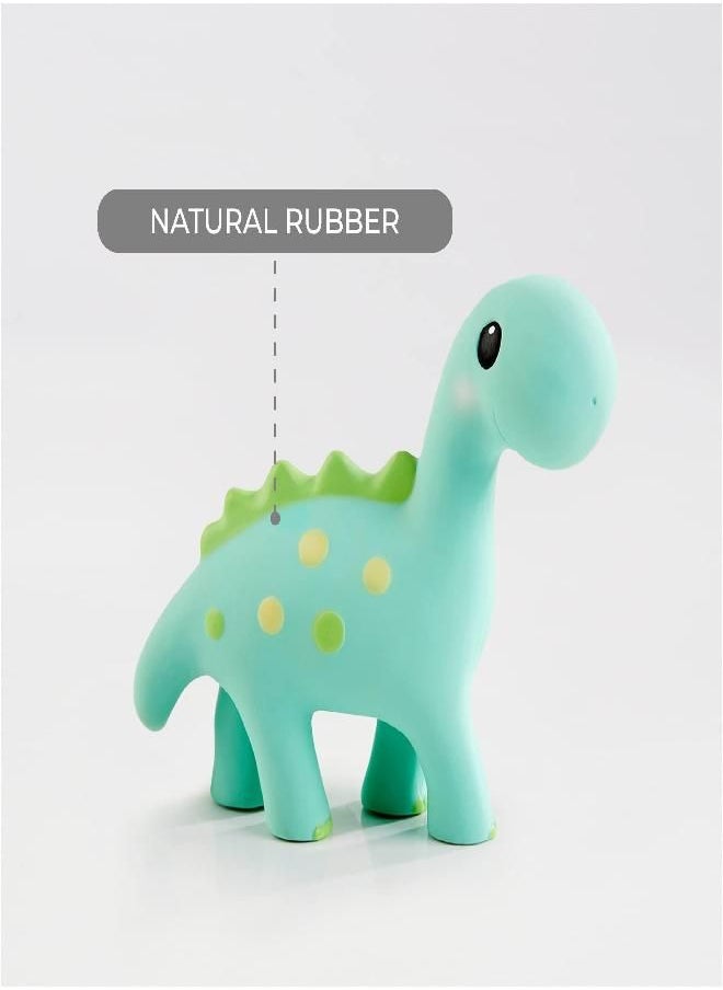 Lil' Llama - Lil' Llama Baby Teething Toys, Dinosaur Teether for Toddler & Baby Boys and Girls, 100% Natural Rubber Squeaker, BPA-Free, Soothe Sore Itchy Gums & Teething Pain (Dinosaur) - Image 1