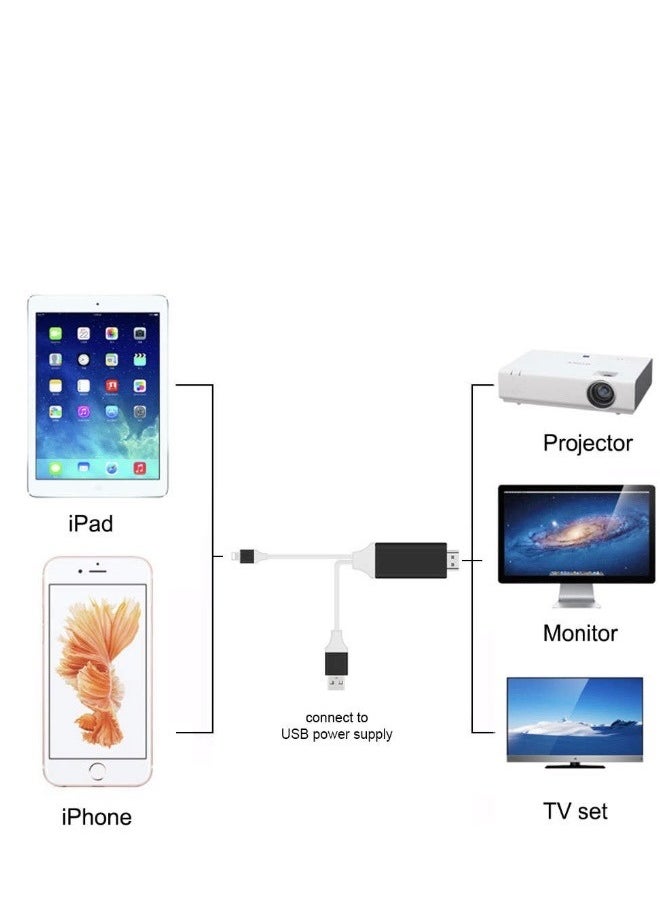 AVOO Lightning To HDMI Audio Cable 2M HD TV AV HDTV Video Adapter for Iphone 5S/6S/7  - Image 5