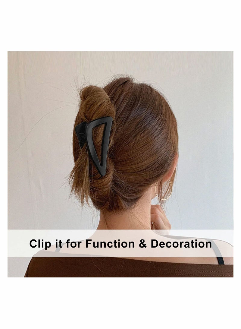 SYOSI Hair Clips for Women Girls Fine Hair, Nonslip French Hair Claw Clips for Medium Thick Hair, Strong Hold Matte Hair Jaw Clips Triangle Hair Claws Hair Clamps 6 pieces - Image 5