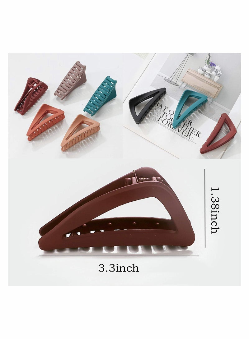 SYOSI Hair Clips for Women Girls Fine Hair, Nonslip French Hair Claw Clips for Medium Thick Hair, Strong Hold Matte Hair Jaw Clips Triangle Hair Claws Hair Clamps 6 pieces - Image 2