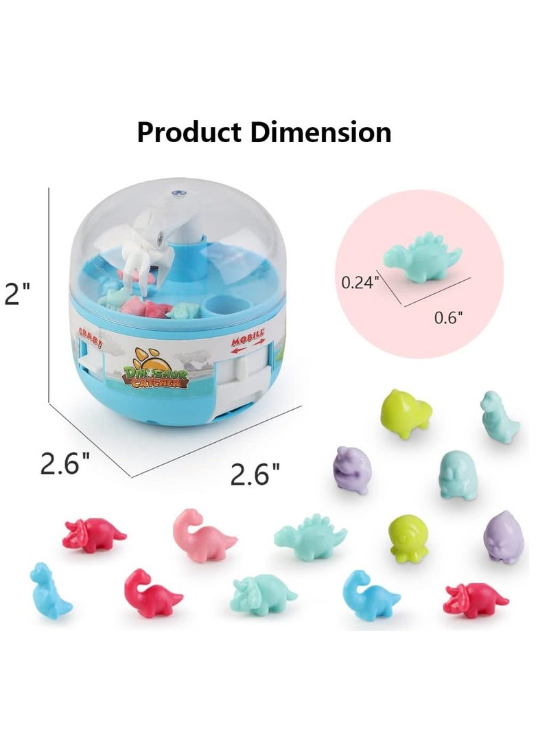 New Scratching Machine Dinosaur Egg Toy Small Dinosaur Colorful Transparent Cover Children'S Educational Toys, Including 8 Small Dinosaurs With Random Colors (Blue Dinosaur Scratching Machine) - Image 2