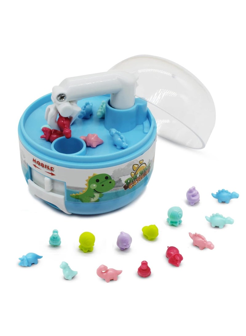 New Scratching Machine Dinosaur Egg Toy Small Dinosaur Colorful Transparent Cover Children'S Educational Toys, Including 8 Small Dinosaurs With Random Colors (Blue Dinosaur Scratching Machine) - Image 1