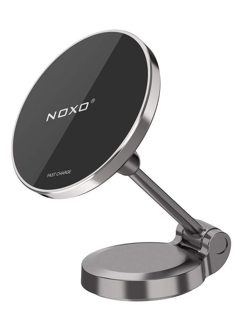 NOXO Magnetic Wireless Car Charger Holder HDN-8 – Fast Charging, Foldable & Hands-Free for iPhone, Samsung (Qi-Compatible) - Image 4