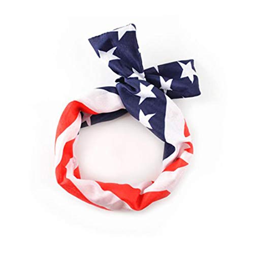 Patiky Women Hairbands Elastic Running Sport Headband Hair Accessories for 4th of July Stars Stripes Headwrap TS06N (New 3pcs) - Image 4