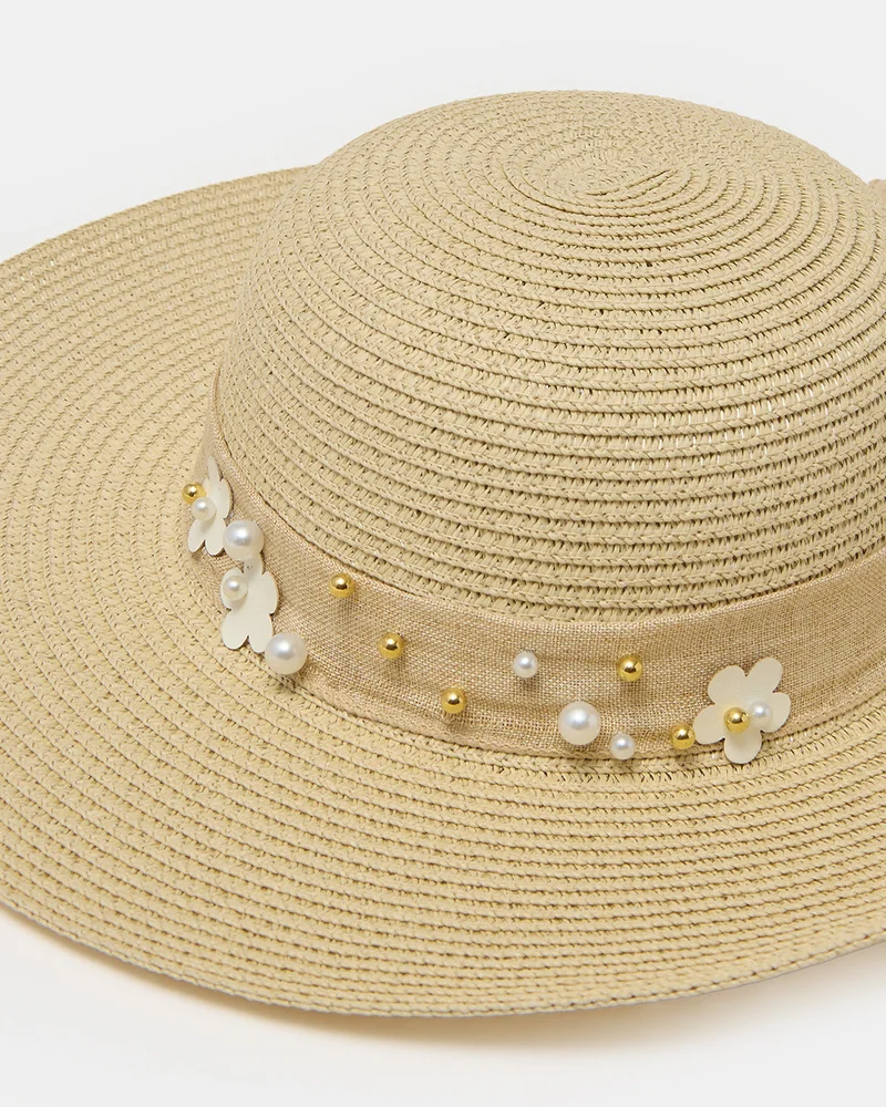 REDTAG Women Beige Woven Hat