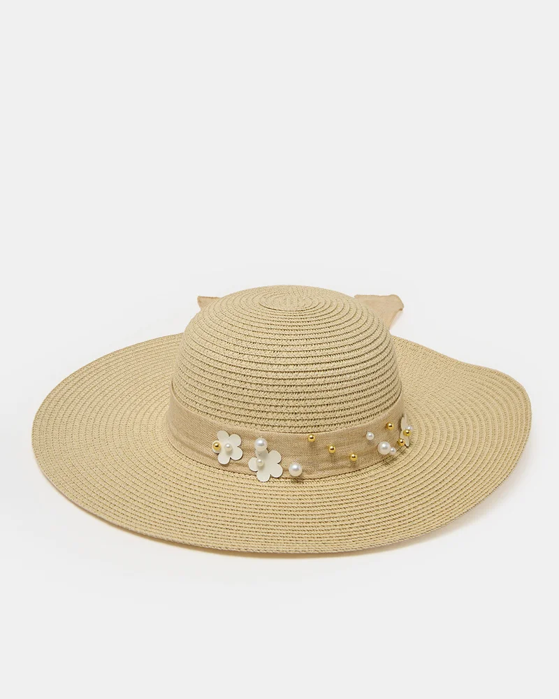 REDTAG Women Beige Woven Hat