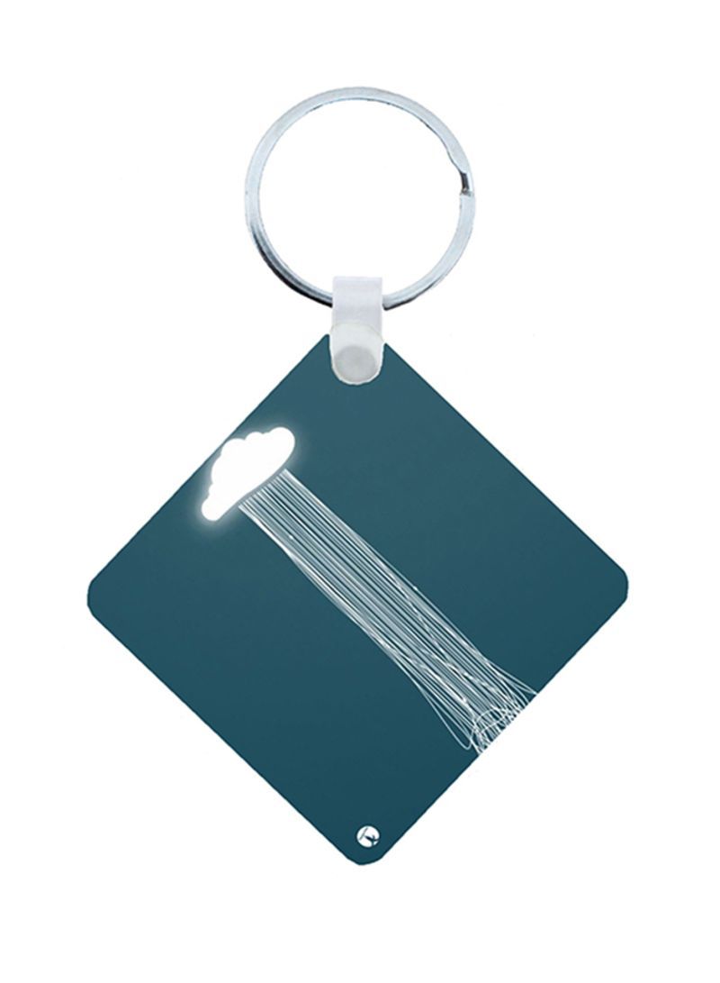 Cloud Wooden Keychain