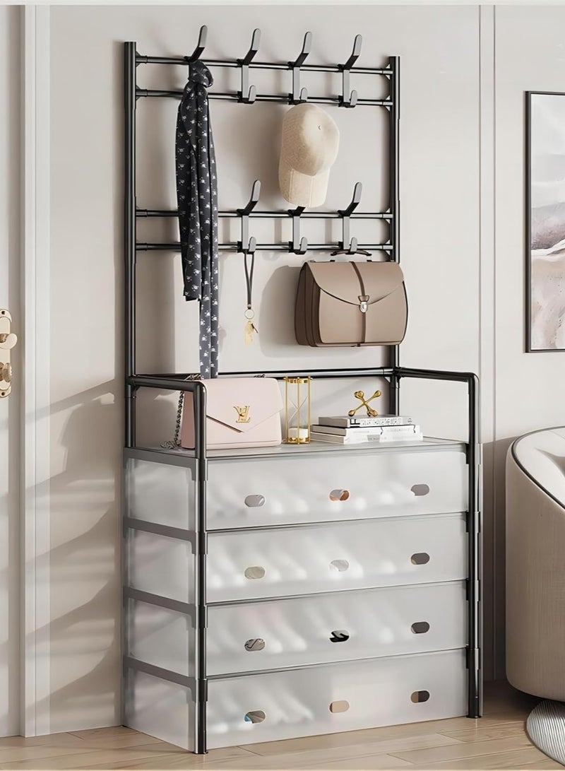 DubaiGallery Multi-layer Shoe and Hat Rack - Easy Assembly, Economical Dustproof Storage, Space-Saving Hanging Closet Organizer for Bedroom, Dorm, and Entryway - Image 2