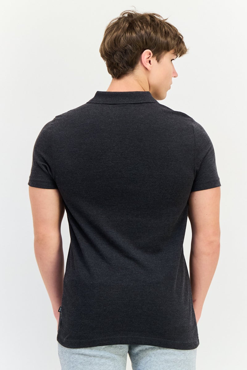 PUMA Men Slim Fit Short Sleeve Outdoor Polo Shirt, Dark Grey - Image 3