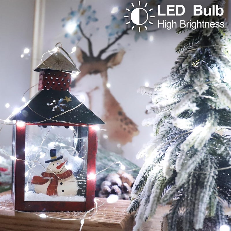 YAOZHOU Christmas Decorations Cool White Fairy String Lights, Battery Operated with Timer, 2 Pack Total 33FT 100 Led Mini Battery Powered Twinkle Mason Jar Waterproof Firefly Lights DIY Party - Image 5