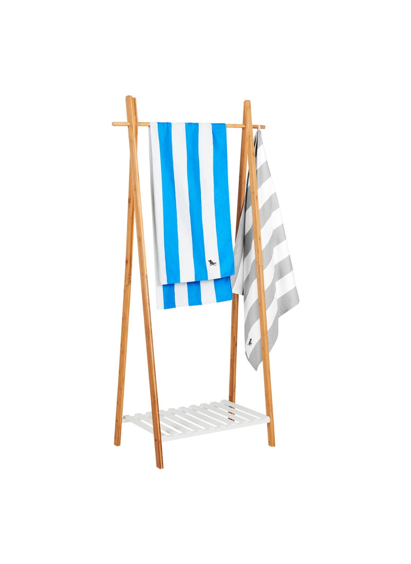 Dock & Bay Dock & Bay Beach Towel, Super Absorbent, Quick Dry, Sand Free, Compact & Lightweight, 100% Recycled Materials, Includes bag - Large (160x90cm) - BONDI BLUE  - Image 5