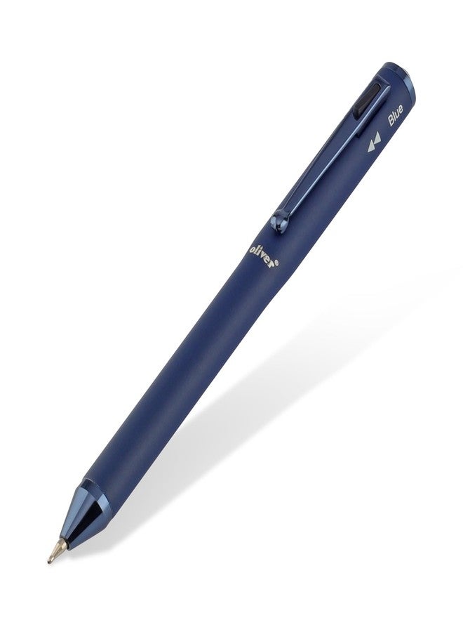 Oliver Rocket 3-in-1 Blueberry Ball Pen with T Box – Matte Finish, Multi-Color Metal Refill, Side Press Action - Image 2