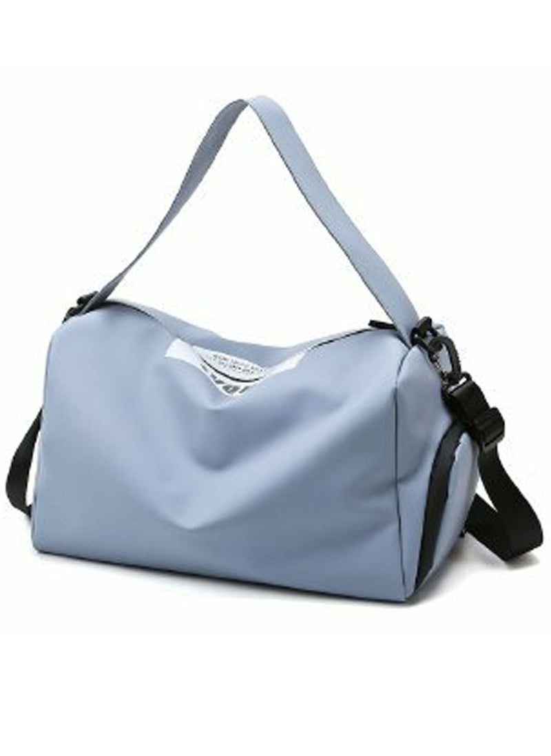 إسكدنيا Basics Large Capacity Nylon Luggage Bag Travel Bag Duffel Bag Sky Blue/Black  - Image 2