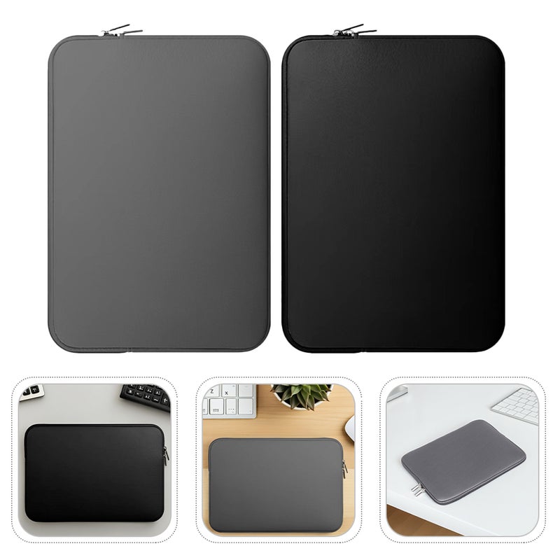 4 pcs Laptop Sleeve 13 inch Computer Laptop Sleeve Bag Protective Carrying Case Portable Computer Black and Gray - Image 2