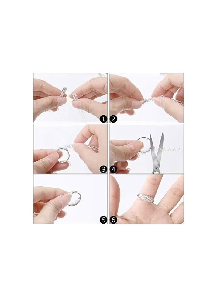 6 Pcs Ring Size Adjuster For Loose Rings Silicone Transparent Ring Size Reducer Spiral Tightener Set 3 Sizes For Ring Spacer Chain Extenders Ring Snuggies - Image 2
