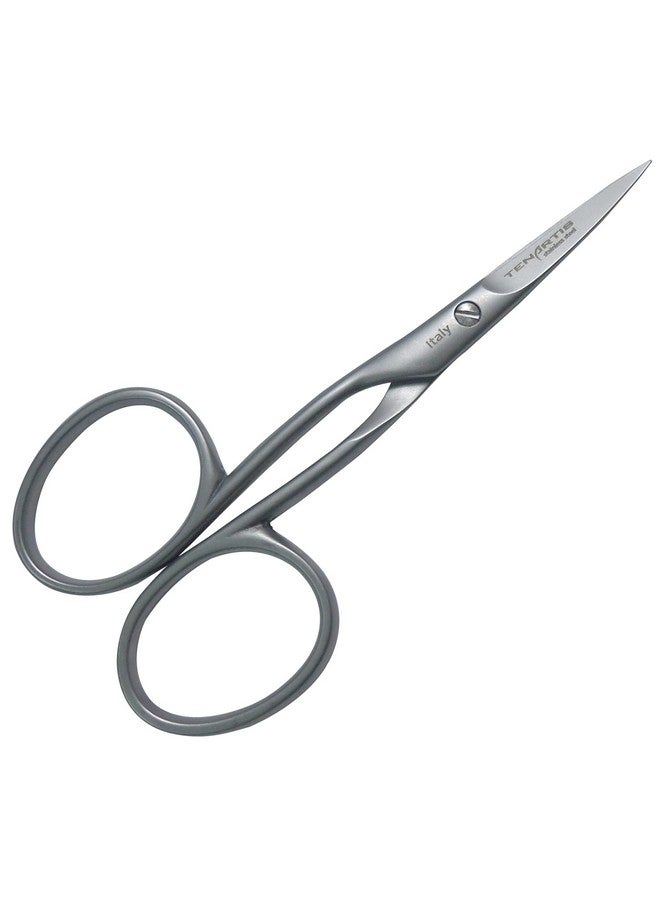 Stainless Steel Left Handed Curved Scissors for Embroidery, Nail and Cuticle - Tenartis Made in Italy